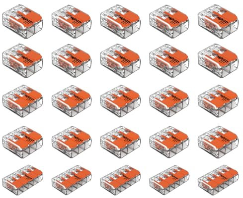 Wago 2 Port (10) 3 Port (10) 5 Port (5) 221 Splicing Connector, Lever-Nut Assortment Pocket Pack for All Wire 12-24 AWG