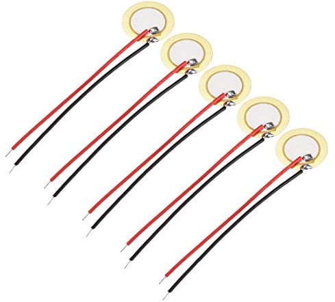 sourcing map 5 Pcs Piezo Discs 15mm Acoustic Pickup Transducer Microphone Trigger Element CBG Guitar
