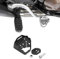 Qiilu Aleación de aluminio Palanca de freno trasero Pedal de ampliación, Palanca de freno Agrandar placa para CRF1000L Africa Twin Adventure Sports 14-18 (Negro, Plata)(Negro)