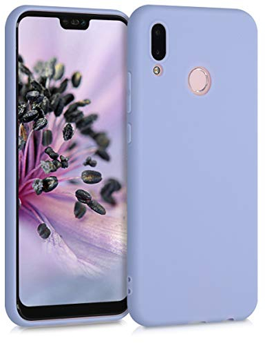 kwmobile Hülle kompatibel mit Huawei P20 Lite Hülle - weiches TPU Silikon Case - Cover geeignet für kabelloses Laden - Pastell Lavendel