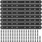 Glarks Set di 8 staffe angolari piatte e dritte da 250 mm, in metallo nero, staffe di fissaggio per riparazione con 70 viti per mobili in legno (250 x 20 x 3 mm)