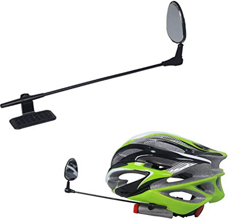 Helm Spiegel - Fahrrad-Rückspiegel, Durable Einstellbare Helm Rückspiegel, 360 Grad Drehbar Sicherer Rückspiegel, HD Glasspiegel for Gebirgsstraßen-Fahrrad