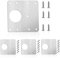 Herbst Placa de reparación de bisagras, 4 unidades, acero inoxidable, juego de reparación con tornillos de fijación para muebles de madera, cocina, armario, muebles (4 unidades)