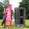 QSUM Zumba Fitness Feder Banner Swooper Flagge & Stange Kit Kommerzielle Werbung Display