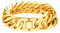 Bandmax Herren 17MM Breite Panzerkette Armband Vergoldetes Armkettchen Cuban Link Armband Hip Hop Punk Panzerarmband aus Edelstahl Schicke Armkette Mode Schmuckstück