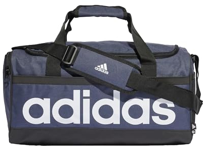 adidas Unisex Essentials Duffel Bag, Shadow Navy/Black/White, S