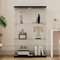 Beauty4U 3-Shelf Glass Display Cabinet, 49 Double Door Showcase Cabinet Freestanding for Storage Collectables, Simple Quick Installation, Black