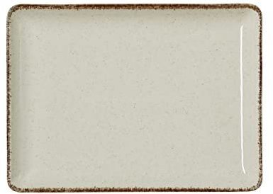 WAS Germany Teller, flach, 23 x 17 cm, Set á 6 Stück, sand, Porzellan