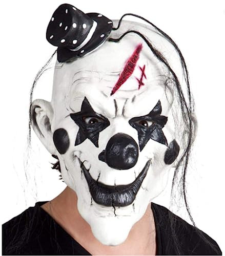 Lovelegis Maschera pagliaccio clown film horror morbida mostro silicone travestimento Carnevale Halloween accessori costume viso pauroso spaventoso festa teatrale donna uomo