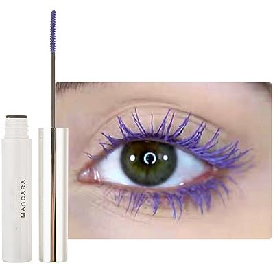 2PCS Mascara Waterproof Primer per Ciglia, Mascara Voluminoso Extra Lungo in Fibra Colorata, Mascara Incantevole a Lunga Durata, Volume, Allungamento e Senza Sbavature (08# Violet)