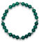 Majas Perlen Malachit Armband Perlen echt 6mm mit Sterling Silber 925 Perlen - passend Größen 15-17cm - Handmade Perlenarmband Konzentration Lebensfreude Zufriedenheit - Spiritueller Schmuck Damen