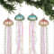INEOUT Qualle Ornamente 13 Quallen Weihnachtsbaumdekoration Set Glashänge Ornament Decor Beach Perlen Weihnachtsschmuck