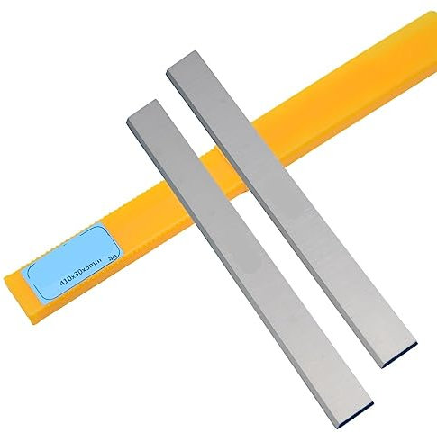 XWTOOL 2-teiliges HSS-Hobelmesser-Set, Hobelmesser, 410 x 30 x 3 mm, nachschärfbare Dicke, for Holzbearbeitung, Elektrowerkzeug-Zubehör