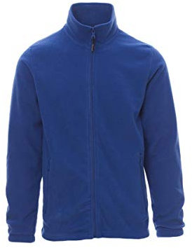 Ergos Workwear Payper - NEPAL Felpa in Pile a Zip Intera Con Tasche Colletto Alto 280 Gr Colore: BLU ROYAL, Taglia: M