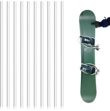 lasuroa 10stk Ski Reparaturset, 6mm Ptex Snowboard Reparatur Sticks Snowboard Belag Reparatur Set Skibelag Reparatur Sticks zum Schutz von Ski und Snowboard(Weiß)