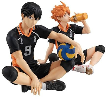 Epitome Haikyuu Figur Hinata Shōyō/Kageyama Tobio Anime Charakter Modell PVC Sitzende Pose Skulptur Desktop Ornament (Stil 2+3)
