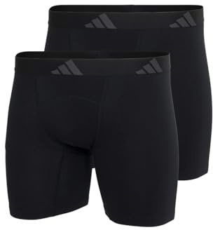 adidas Herren Ergonomic Boxer Brief (2 Pack) - Active Flex Cotton Ergonomic - Boxershorts - Bequeme Unterwäsche