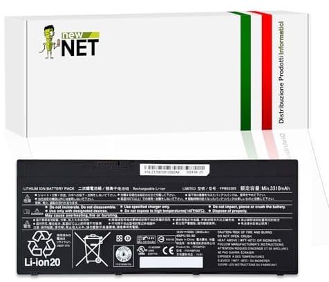 new net - Batteria FPB0338S [14.4-14.8 V - 3490 mAh] Compatibile con Fujitsu Lifebook E5510, E5510/D, E5511, E558, E558/S, E559, E559/A, T937, T938, T939, U7410 U758/S U759