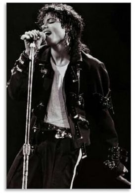 LNLEXTAR Michael Jackson Live Show Art Poster Dekorative Malerei Leinwand Wandkunst Wohnzimmer Poster Schlafzimmer Malerei,Wandkunst Bilddruck Moderne Familienzimmer Dekor 08x12inch(20x30cm)