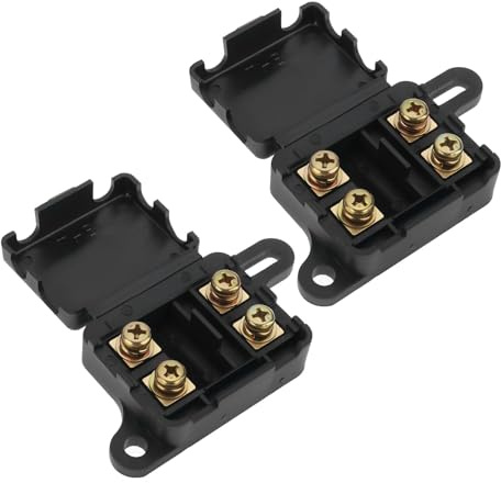 Be In Your Mind Lot de 2 porte-fusibles MIDI 2 voies max. 150 A 32 V DC Support pour 2 fusibles automobile Bateau Mobile Home Véhicule D ata Center Electronics