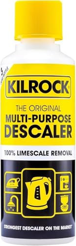Kilrock Multi-Purpose Concentrated Descaler Liquid - 100% Limescale Removal for Kettles, Irons, Shower Heads, Coffee Makers, Toilet Bowls Yellow 1 Pack - 250ml 250ml (Pack of 1)