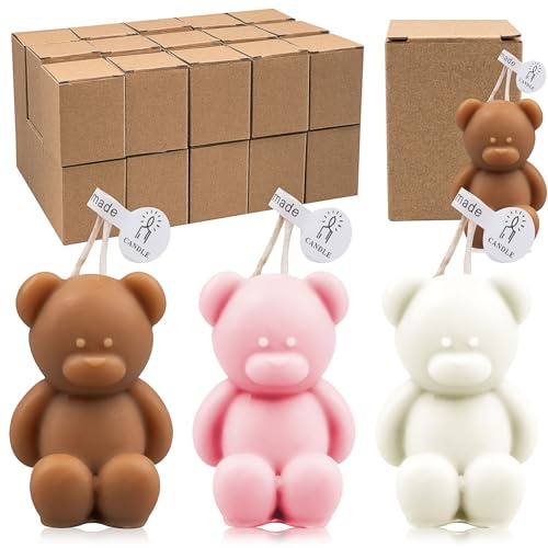 30 Stück Bären Kerzen Set mit Einzelverpackung