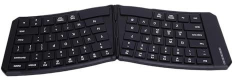 Denash Ergonomische Faltbare Tastaturunterstützung, V -Form -Split Tragbarer Wiederaufladbarer Drahtloser -Klapptastatur mit Ruhigen Scherenschaltertasten