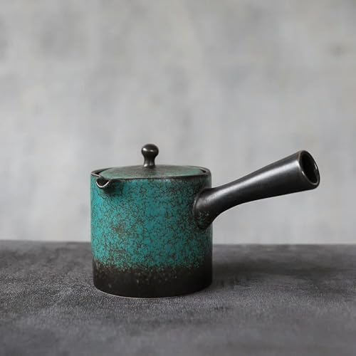 ADAOQIN Ceramic Kyusu Teapot Green Traditional Chinese Tea Pot 150ml