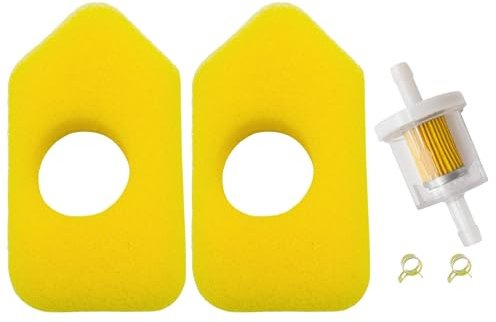 YGQ 698369 Luftfilter + Kraftstofffilter Set Passend für Briggs & Stratton Rasenmäher 5088 4216 Kompatibel mit MTD 490-200-001