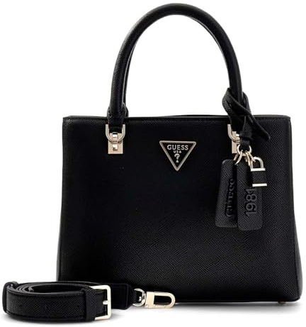 GUESS handbag cross body bag Noelle II Multi Compartment Satchel Black