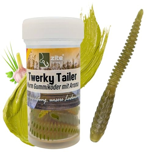 Zite Fishing Twerky Tailer Forellenköder Gummi | 3in1 Gummiköder / | Angelköder Forelle | Made in Germany | Phthalatfrei | Forellenangeln Köder&Spoons Alternative, Forelle