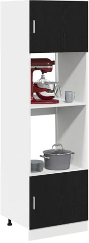Emmtore Mueble Colgante con Estante Roble Negro 60 x 57 x 207 cm