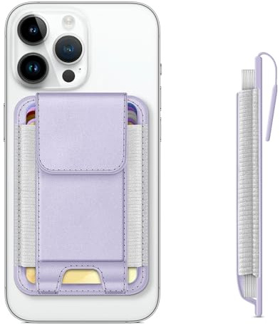 CASEBOT für Magsafe Wallet, Magnetischer Kartenhalter, RFID-Blocker | 6 Karten, schlanker Wallet-Kreditkartenhalter, Herren & Damen Geldbörse für iPhone 17e/17/16/15/14/13/12 Serie, Violett