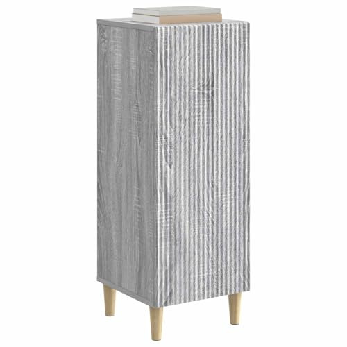 vidaXL Sideboard Graues Sonoma 33 x 34,5 x 90 cm Holzwerkstoff, Wohzimmer Aufbewahrung, Vintage Sideboard, rechteckiger Schrank, Funktionelle Deko, Elegante Präsentation, schicke Möbel