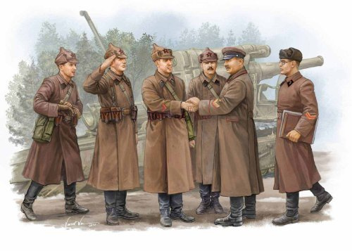 Trumpeter 00428 Modellbausatz Soviet Artillery - Commander Inspection