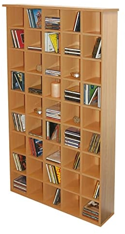 WATSONS PIGEON HOLE - 585 CD Media Storage Cubby Shelves - Oak