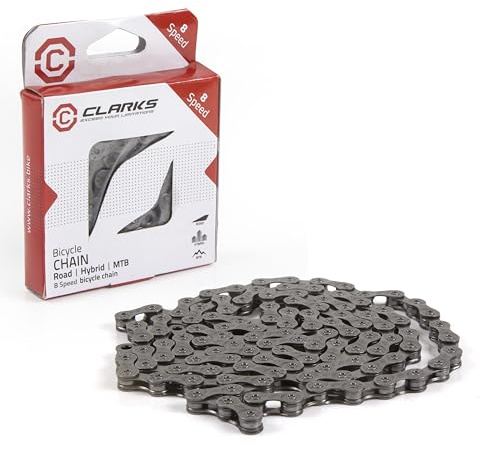 Clarks Standard Bike Chain - Single Speed to 12 Speed Size Durable, Lightweight Bike Chains for Hybrid Gear Systems on MTB and Road Bikes
