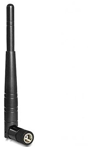 Delock WLAN 802.11 ac/a/h/b/g/n Antenne RP-SMA Stecker 3 dBi omnidirektional mit Kippgelenk schwarz