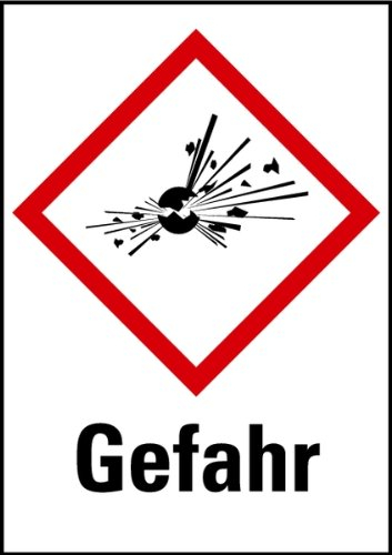 Aufkleber Explosionsgefährlich Gefahr GHS Etiketten Einzeln 148x105mm