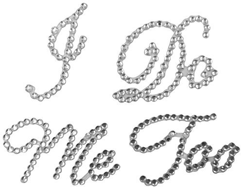 Musykrafties Strass Schuhsticker Hochzeitsschuh-Aufkleber I Do und Me Too - Ich Tue, und Ich Auch - Weiß, 10 Stück