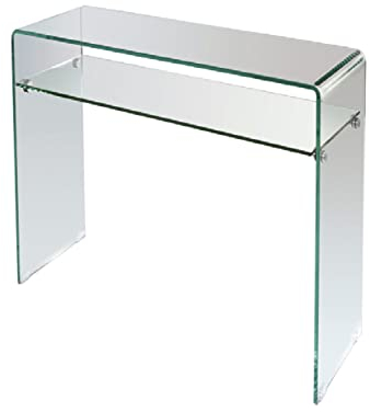 DUGARHOME - Recibidores Modernos de Cristal - Consola Cristal Pequeña (80x30x76)