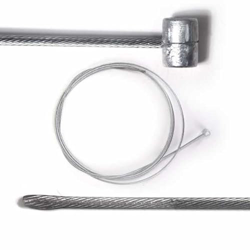 Matijardin - Câble souple, corde à piano. Diamètre 2,5 mm. L : 2,5 m. Tête 9 x 10 mm