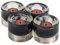 FunTomia 4X Miniboard/Skateboard LED Rollen 59x45mm inkl. ABEC-9 Kugellager Härtegrad 82A