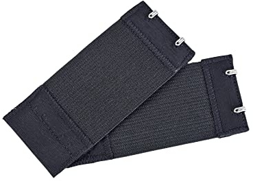 Maximex BH-Erweiterung 5,5 x 8 cm schwarz 4er Set - 4er Set, BH-Verschluss-Erweiterung, Gummi, 5.8 x 9.2 cm, Schwarz
