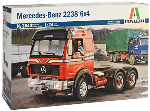ITALERI 3943S - 1:24 Mercedes-Benz 2238 6x4 , Modellbau, Bausatz, Standmodellbau, Basteln, Hobby, Kleben, Plastikbausatz, detailgetreu, Unlackiert