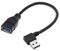 Cavo di prolunga USB 3.0 tipo A maschio a USB 3.0 tipo A femmina, 20 cm, 5 Gbps, 90 gradi Nero Left angled