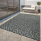 TT Home Moderner Outdoor Teppich Wetterfest Innen & Außenbereich Marokko Design In Grau, Größe:60x100 cm