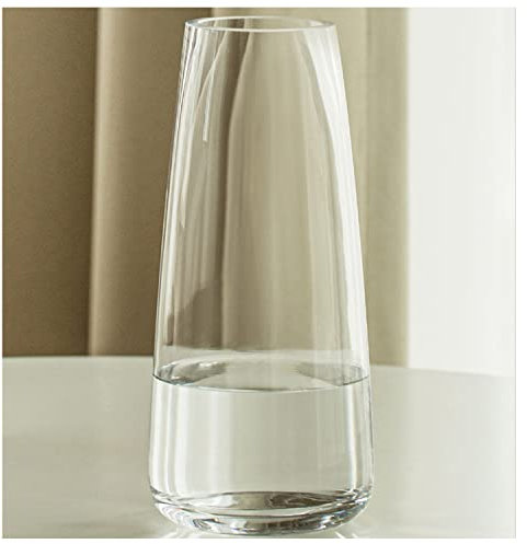 FUNSOBA Jarrones Altos de Cristal Transparente para centros de Mesa de Flores, decoración del hogar, 8.6 Pulgadas (Transparente)