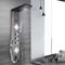 Rozin Shower Panel Tower LED Shower System with 6 Functions, Unique Powerful hydromassage and Bidet Tap Shower Tower Wall Mounted Black and Brushed Nickel