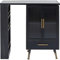Kare Design Barschrank La Gomera, Schwarz, Schrank, Aufbewahrung, Ablage, Stahlgestell, Holz, Wohnzimmer, Esszimmer, 92x90x40 cm (H/B/T)